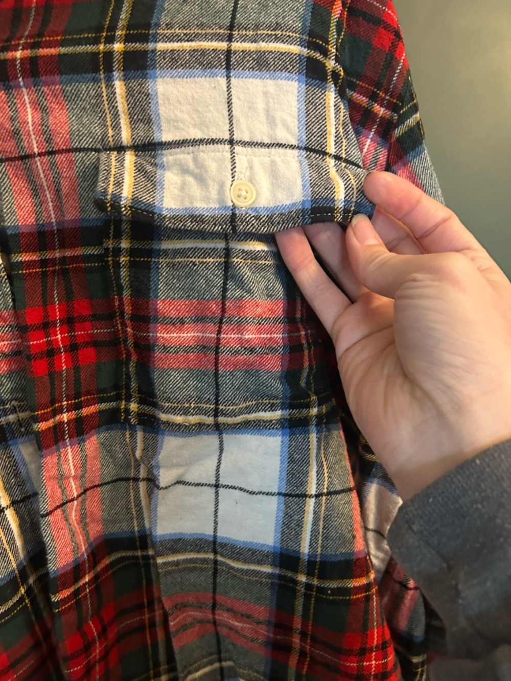 Old Navy Multi-Color Plaid Boyfriend Shirt - Picture 6 of 7